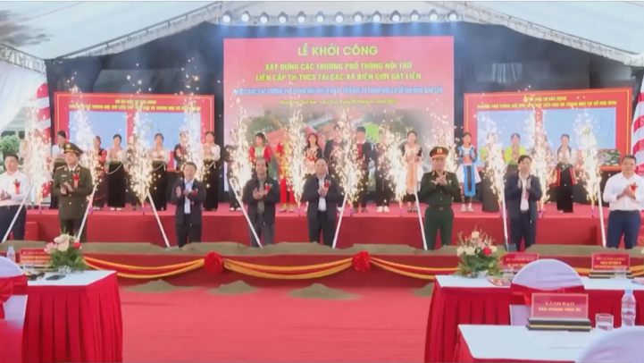 Đồng loạt khởi công các trường nội trú biên giới